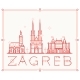 Skyline Zagreb, Croatia Vector City Buildings Line - GraphicRiver Item for Sale