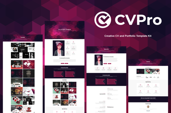 CVPro - Creative CV and Portfolio Template Kit