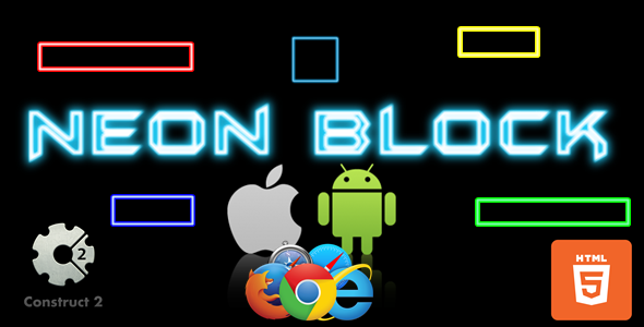 Neon Block - HTML5 - Casual Game(.Capx)