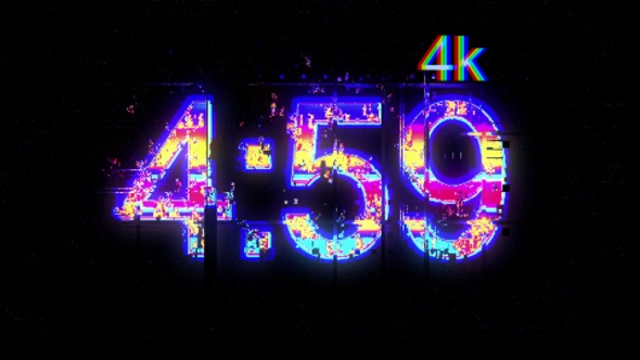 5 Minute Glitch Countdown 4k