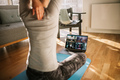 Fitness coach teaching yoga online to group of people - PhotoDune Item for Sale