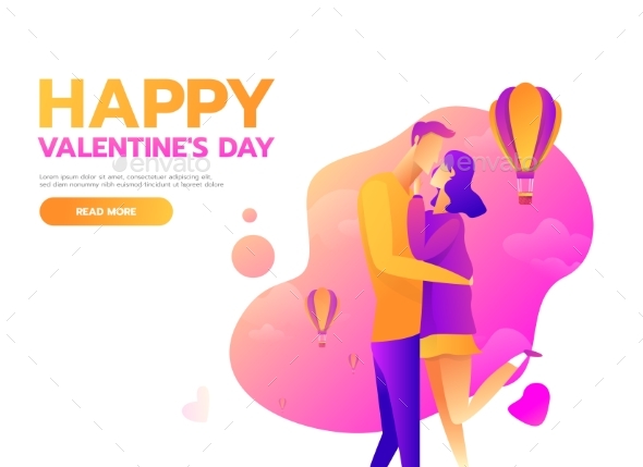 Happy Valentine s Day Vector Design. Couple Love