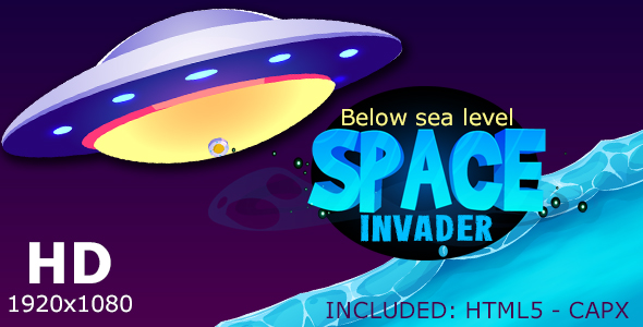 Space Invader - Below Sea Level Html5 Construct2 / Construct3