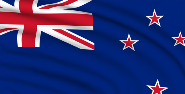 New Zealand Seamlessly Looping Flag