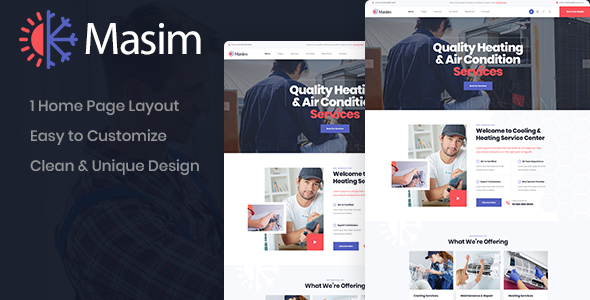 Masim - Air Conditioning Repair PSD Template