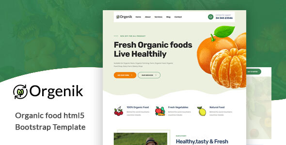 Orgenik - Organic Food HTML5 Template