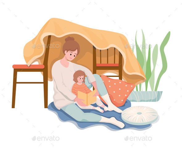 Family Time, Everyday Life Vector Flat Concept