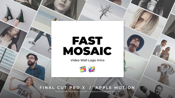 Photo Wall Mosaic Logo Opener - FCPX