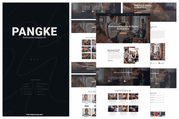 Pangke - Barbershop Template Kit