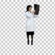 Female asian doctor with stethoscope looking, Alpha Channel - VideoHive Item for Sale