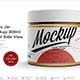 Glass Jar Mockup 300ml-Front Side View - GraphicRiver Item for Sale