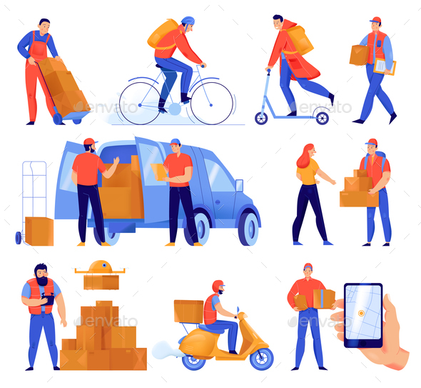 Delivery Service Icons Set