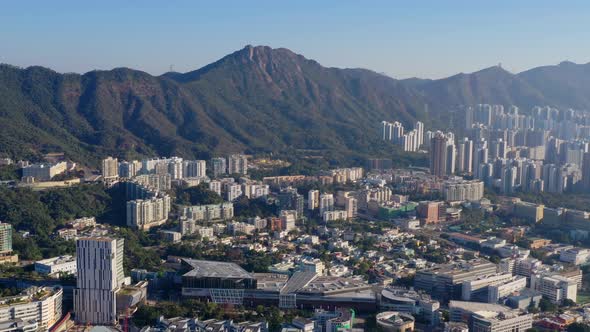 Top view of Hong Kong city