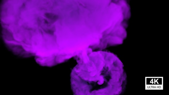 Huge Purple Smoke Explosion 4K