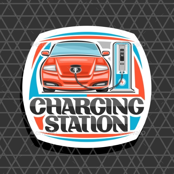 Vector Electric Car Charging Station