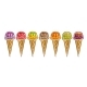 Vector Set of Ice Creams Cones - GraphicRiver Item for Sale