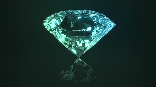Beautiful diamond. Seamless animated presentation of rotating precious gem.