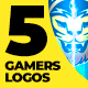 5 Gamers Stream Logos - VideoHive Item for Sale