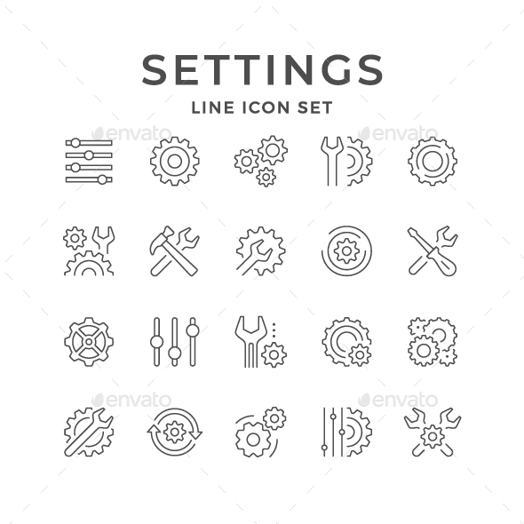 Set Line Icons of Settings