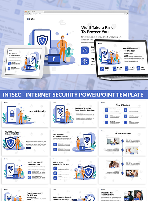 Intsec - Internet Security Powerpoint Template