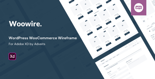 Woowire - WordPress WooCommerce Wireframe for Adobe XD