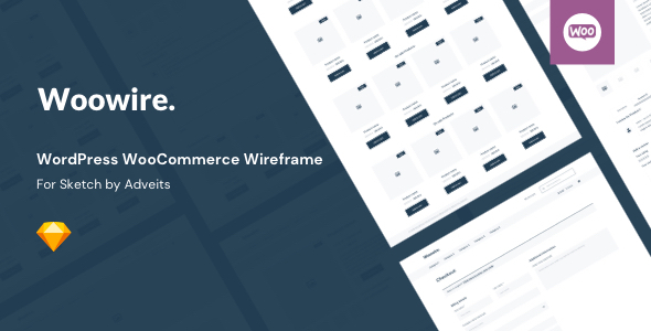 Woowire - WordPress WooCommerce Wireframe for Sketch