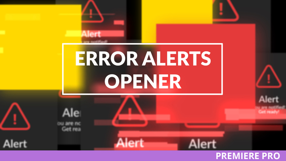 Error Messages Glitch Opener for Premiere