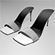 Patterned-Strap Stiletto Sandals 01 - 3DOcean Item for Sale