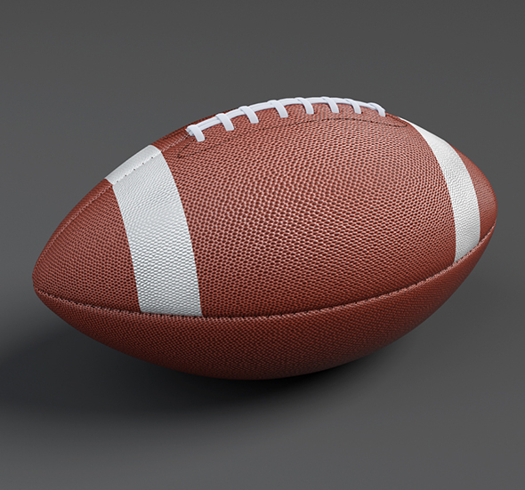 American Football Ball Low-poly 3D Model