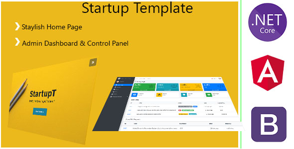 Startupt - Angular 10 / .Net Core / User Management , Saas - Admin Panel &Amp; Stylish Home Page