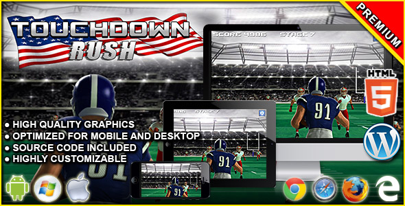 Touchdown Rush - gra sportowa HTML5