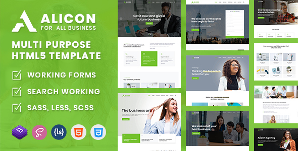 Alicon - Multi Purpose HTML5 Template