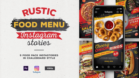 Rustic Food Menu Instagram Stories