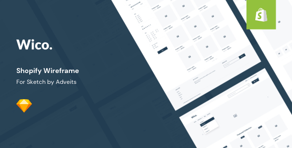 Wico - Shopify Wireframe for Sketch