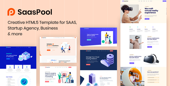 SaasPool - Saas, Startup & Agency HTML5 Template