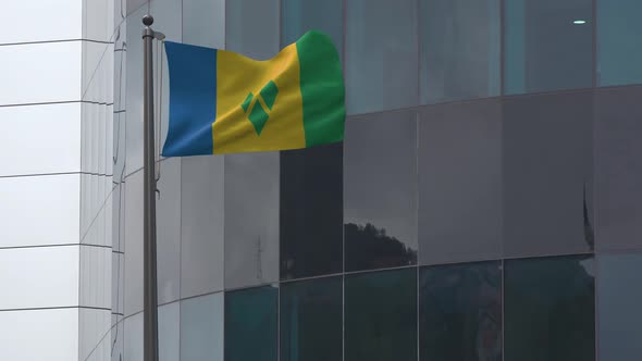 Saint Vincent And The Grenadines Flag Background  4K