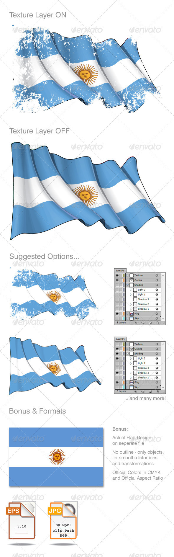Argentina Flag Grunge