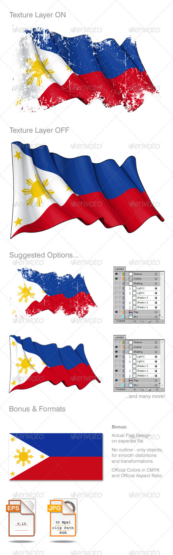 Philippines Flag Grunge