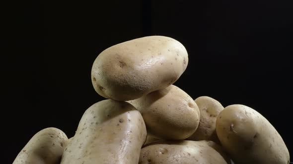 Natural Potatoes Vegetables in a Mountain