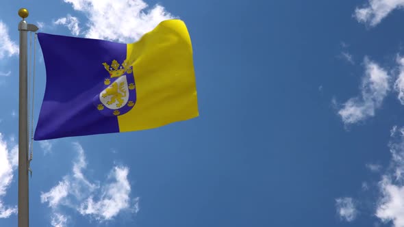 Santiago City Flag (Chile) On Flagpole