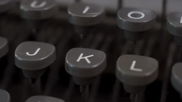 Keys of an Old Gray Typewriter