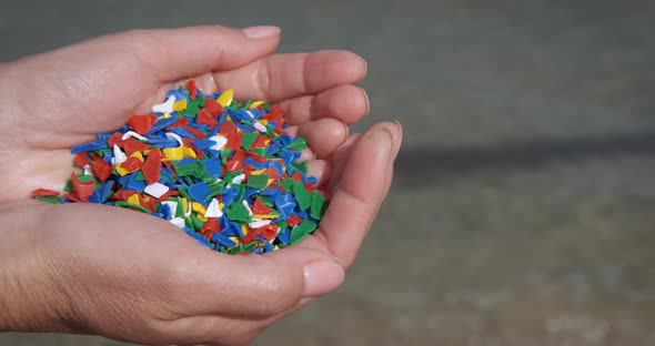 Microplastic Waste in Sea