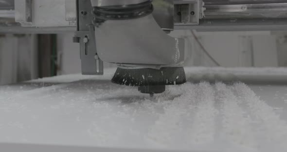 Automated machine cutting in factory