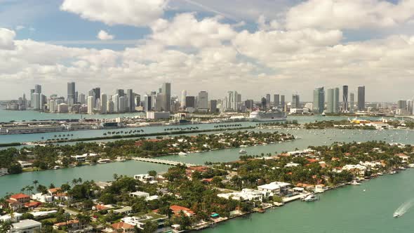 Aerial Drone Video Footage Of Miami Florida United States