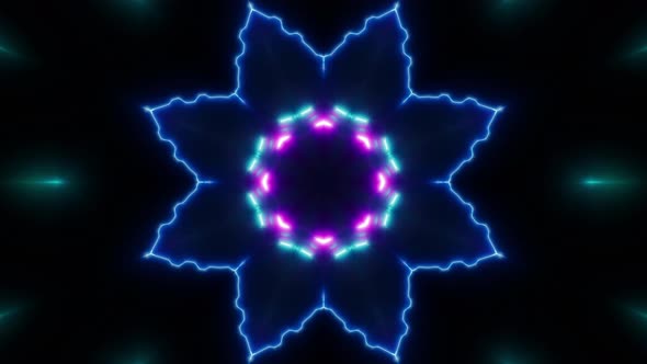 Electric Neon Star Effects 4K Loop