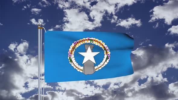 Northern Mariana Islands Flag Waving