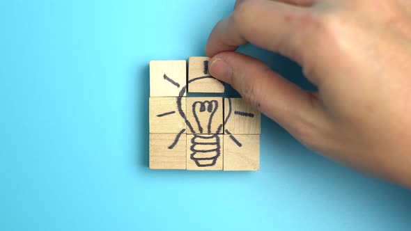 Creative, innovate and idea concept using lightbulb