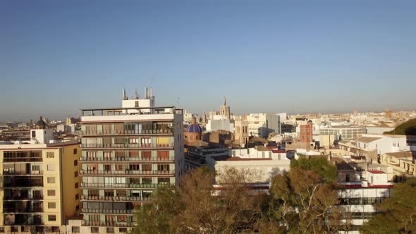 Valencia panorama, aerial view