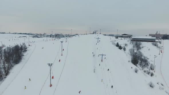 Ski Resort in the Winter Season
