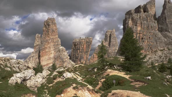 Cinque Torri Dolomites Mountains Italy